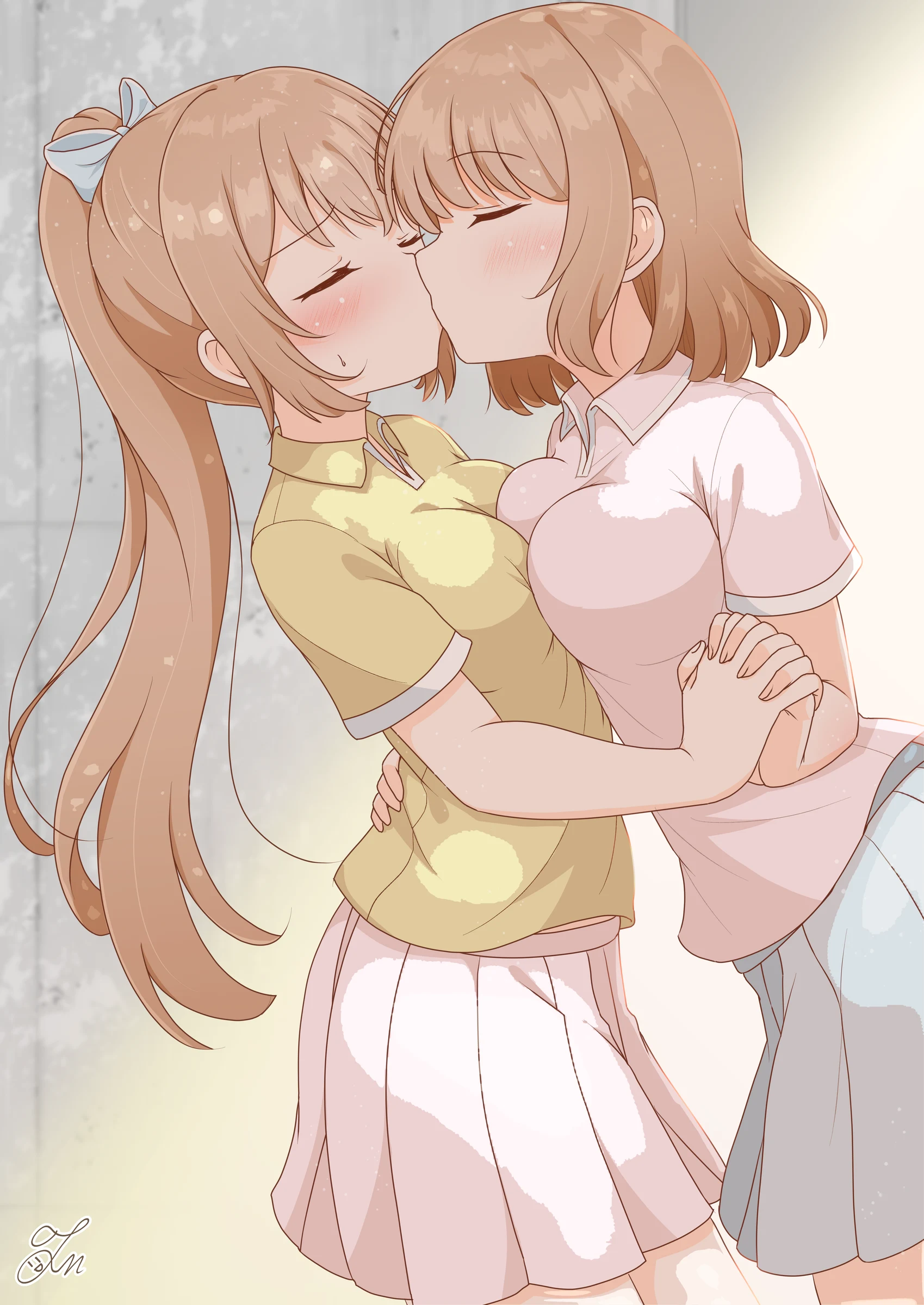 キスする二人（依頼絵）の作品画像