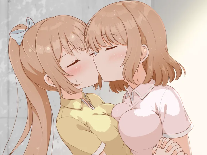 キスする二人（依頼絵）のサムネイル